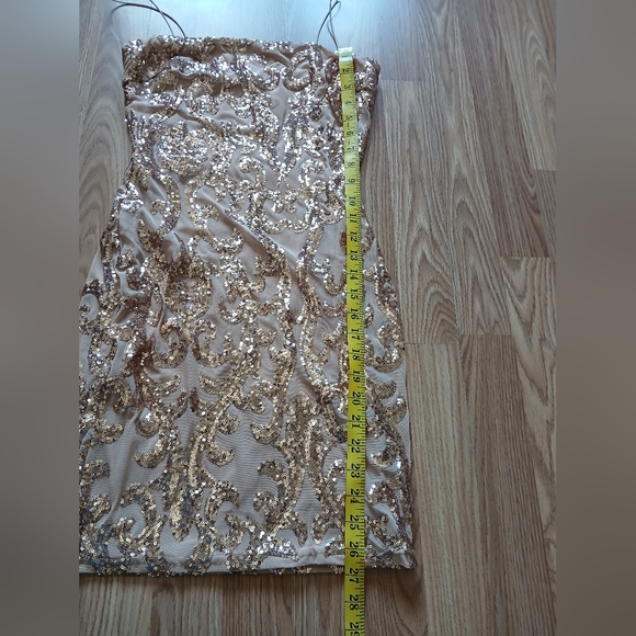 Lovely Day Women's Elegant Rose Gold Sequin Dress - Picture 6 of 9